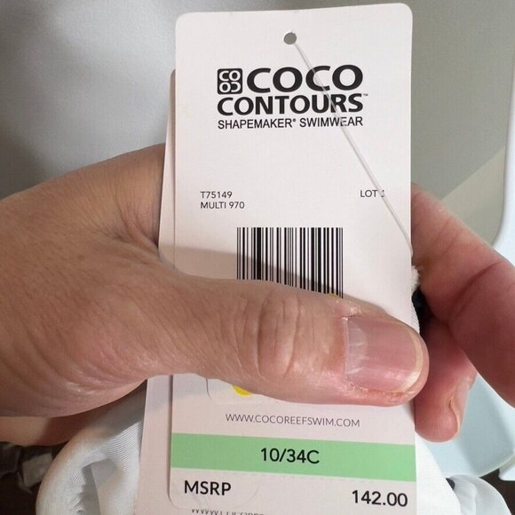 Coco Reef $142 Women's Stellar Printed One-Piece Swimsuit Size 10/34C - Picture 11 of 11